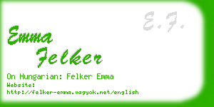 emma felker business card